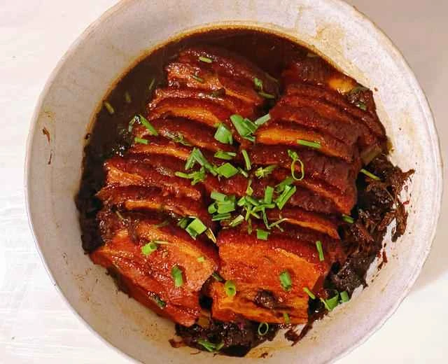 Recipe for Braised Pork Belly with Preserved Mustard Greens