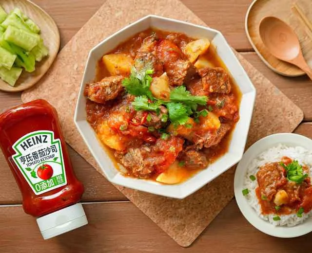 Perfect for mixing with rice! A recipe for thick tomato stewed beef brisket that anyone can make.