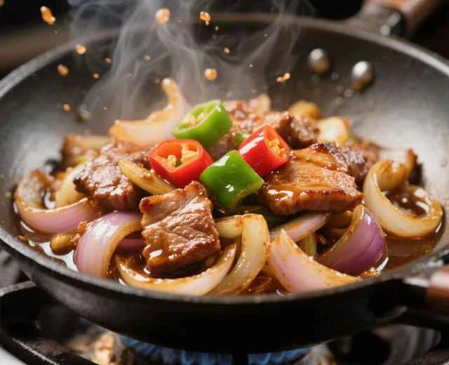 This simple yet incredibly delicious stir-fried pork tenderloin with onions is perfect with rice, tortillas, or noodles.