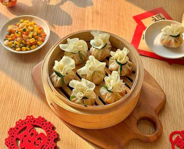 A must-have for Chinese New Year's Eve dinner: Shrimp Four Delights Fortune Bag ❤️ One bite and you'll experience four layers of joy ❤️ 🔥 Recipe