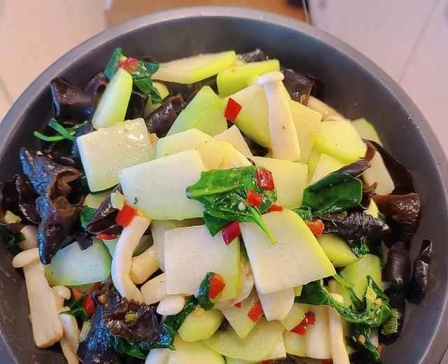 🪷Stir-fried Seafood Mushrooms with Chayote (Home-style Dish) Recipe