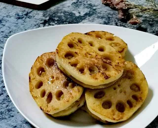 Pan-fried lotus root sandwich recipe