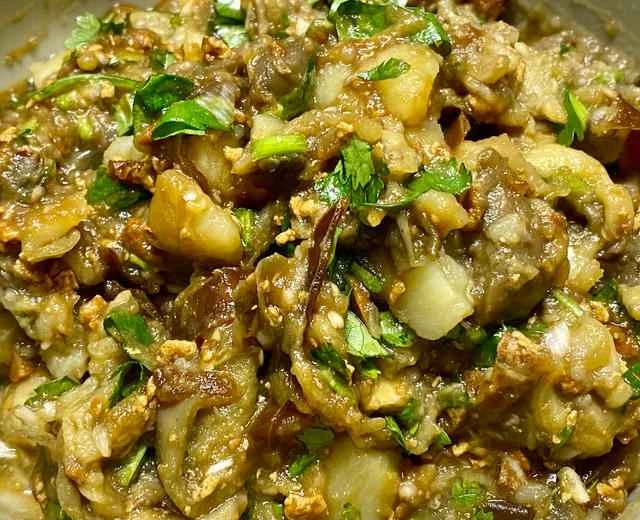 Recipe for mashed potatoes and eggplant