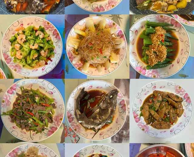 A collection of auspicious dishes for a traditional Chinese New Year's Eve dinner.